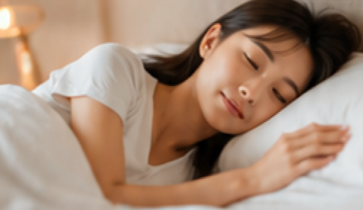 十分な睡眠をとる女性
